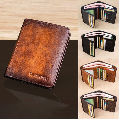 Genuine leather men trifold - genuine,