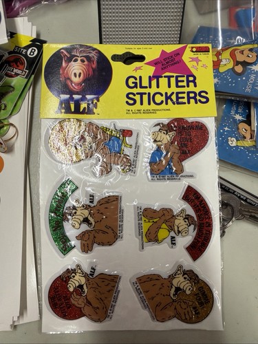 Alf alien glitter stickers - alien,
