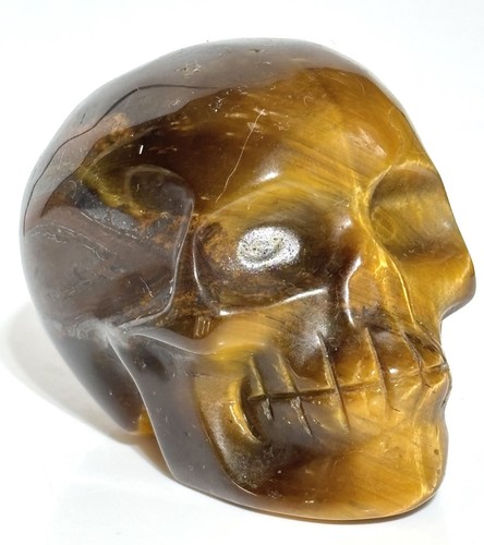 Tigers eye crystal skull - tigers,