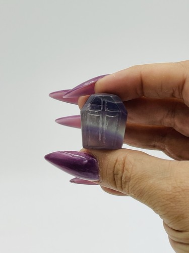 Fluorite coffin carving - fluorite,