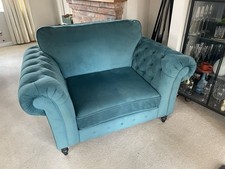 Blue Velvet Cuddle Chair