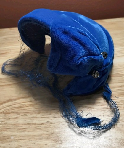 1950s vintage blue velvet - 1950s,