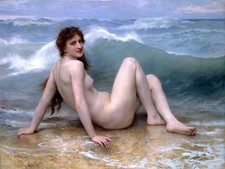 The Wave girl sea by W