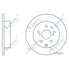 2x Brake Discs Solid For