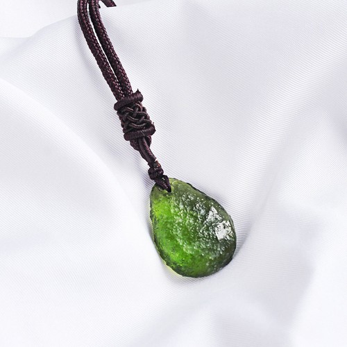 Natural green moldavite - green,