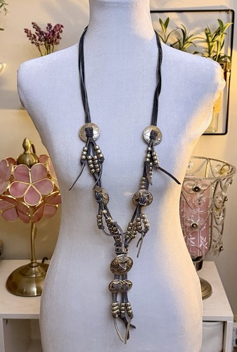 Silver concho suede - concho,