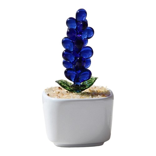 Handmade glass flowers potted - flowers,