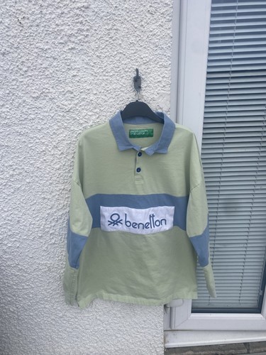 Benetton rugby shirt lime - benetton,