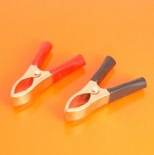 Crocodile Clips Clamp 30A 68mm Battery Electrical Wire Cable Insulated Connector