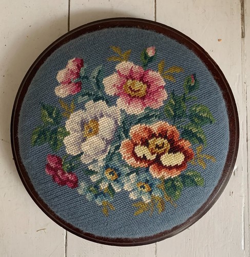 Vintage tapestry round - vintage,