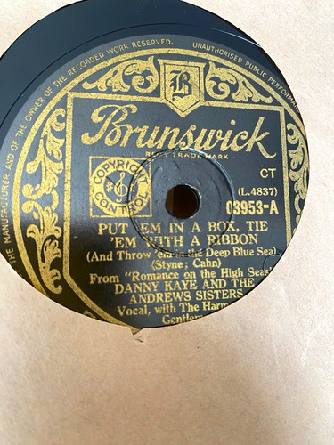 Brunswick 03953 danny kaye - brunswick, 03953-a