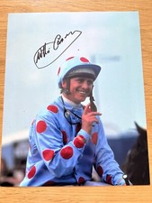 Willie Carson horse racing jockey Genuine Hand Signed 12 X 8 Photo
