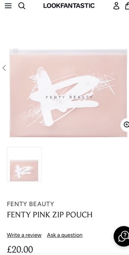 Fenty beauty pink zipper bag - beauty,