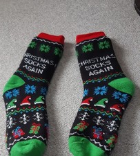 Men's Cozy Thermal Christmas Slipper Socks. Non Slip. BRAND NEW Size 7-11 UK