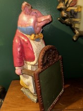 Antique Advertising Butcher's Shop Window Counter Display Large Pig Statue Sign