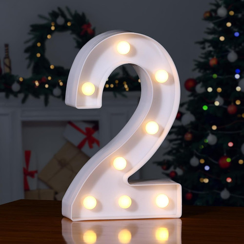 Led light numbers - up, sign