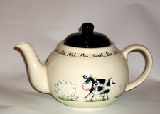 Price & Kensington Vintage Home Farm Teapot Ducks, Cows And Sheep Decoration.