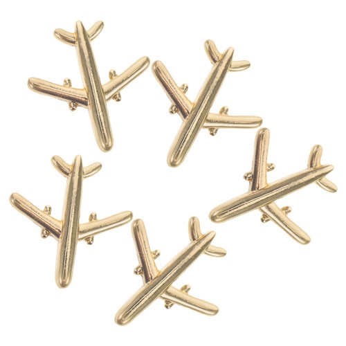 Delicate golden airplane - airplane, lapel