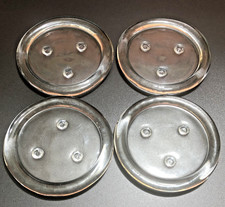 Set of 4 Glass Candle Plates
