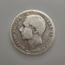 Spain 1 Peseta 1885