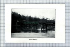 C6322) PRESTON Old Tram Bridge  - 1902 Book Print