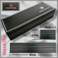 2 x Empty pen box Sheaffer Pen Gift Box Quality padded faux leather + cover