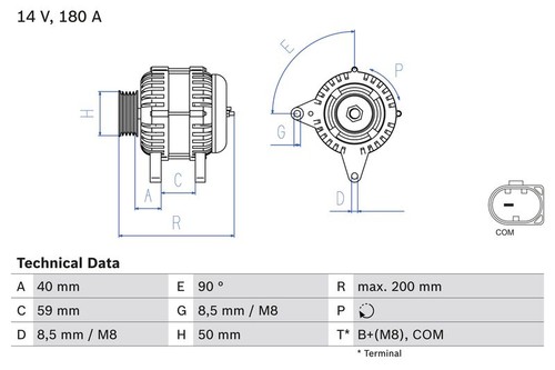 Alternator bosch 986 - 0,