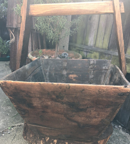 Antique rice bucket - rice, chinese