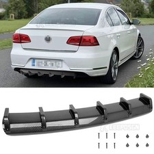 For VW Passat B7 B8 ABS 6 Shark Fins Wing Rear Diffuser Bumper Spoiler Lip