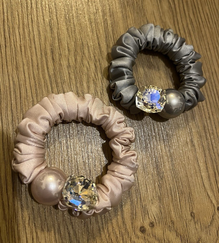Pink grey satin - grey,