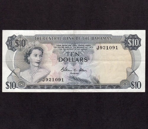 Bahamas dollars 1974 - bahamas, 10