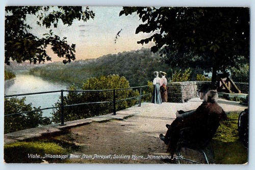 1910 vista mississippi river - vista,