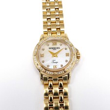 Raymond Weil Tango 5860 White Mother of Pearl 18k Gold Plated 44 Diamonds 23mm