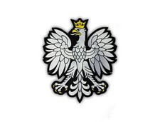 Poland/Polish eagle emblem with black frame - a large patch on the back Patch/Ba