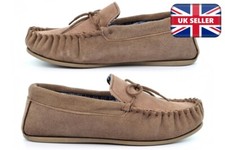 Mens Moccasin Slippers Real