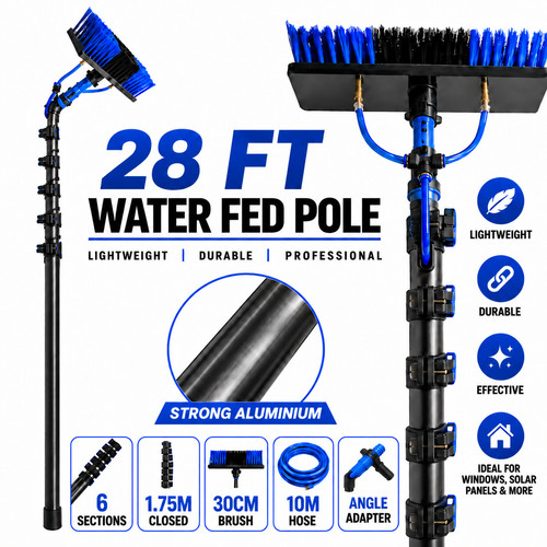 28ft water fed pole window - water,