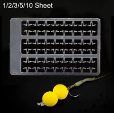 96 Clear Plastic V Shaped Bait Stops Carp Fishing  Hair Rig Boilie Bait 2 Sheets