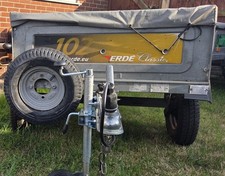 ERDE 102 CLASSIC CAMPING TRAILER, NEW BEARINGS,SPARE WHEEL.JOCKEY W