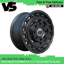 FOR SPRINTER CRAFTER 06–17 6x130 SLOT MAG 17" WHEELS – MATT BLACK – SET OF 4