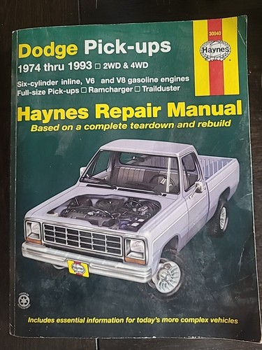 Hanes shop manual dodge - hanes,