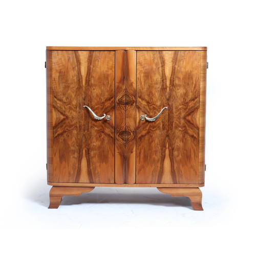 French art deco figured walnut - figured,