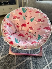 Pink Children's Unicorn Fairies & Pink Mushrooms Folding Chair Seat