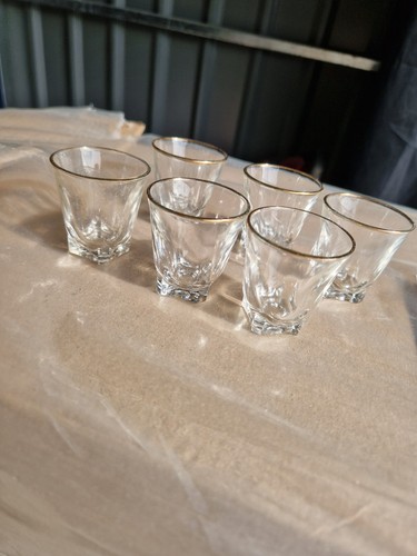Glass shot glasses with gold - shot,