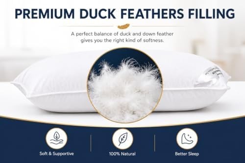 Luxury duck feather pillows - duck,