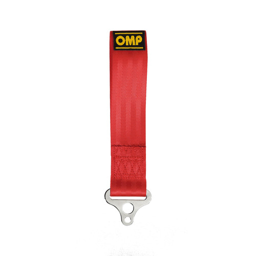 Omp racing red tow hook - racing, 2"