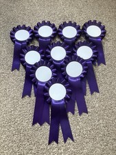 10 X 1 Tier Rosettes Purple