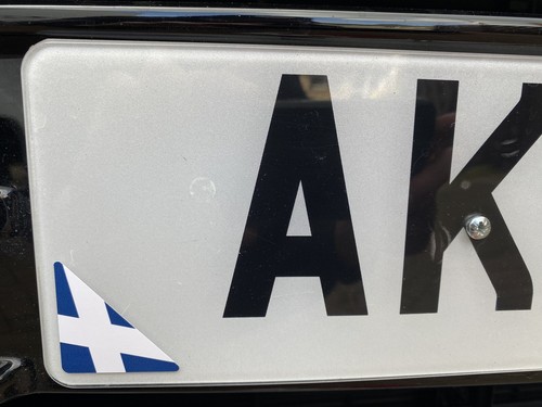 Number plate corner scottish - plate,