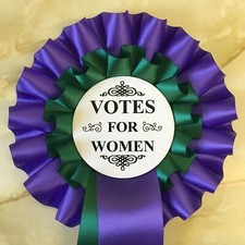 Votes For Women Rosette 2 Tier Purple/Green Rosette *Free Postage*