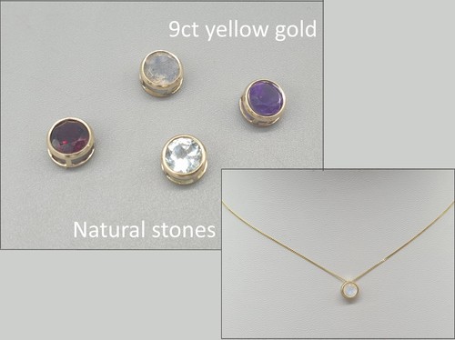 9ct yellow gold gemstone - gold,