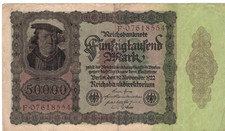 50000 Mark 1922 Reichsbanknote